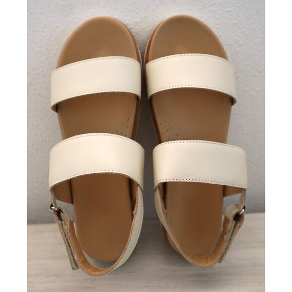 Nisolo Women's Sz 8.5 Bone/Beige Go-To Flatform 2.0 Leather Sandals - Picture 14 of 15